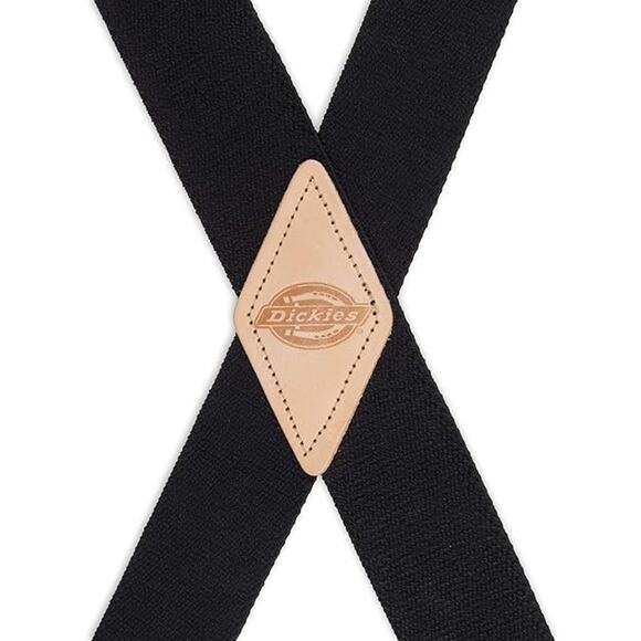 Dickies Men's 1 1/2 inch Solid Straight Clip Adjustable X Back Suspender - Picture 3 of 5